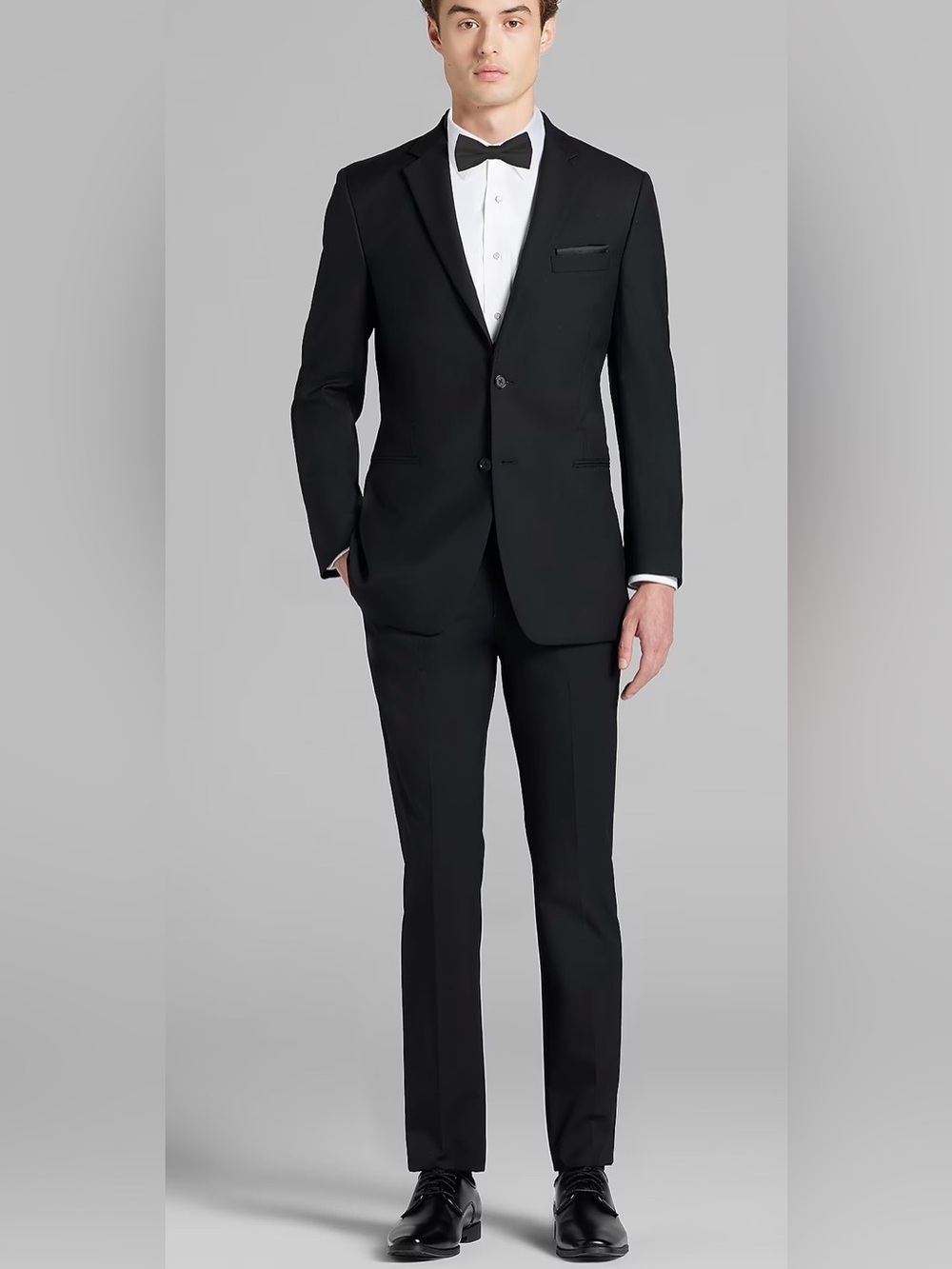 Pronto Uomo Black Notch Lapel Suit Black EUC